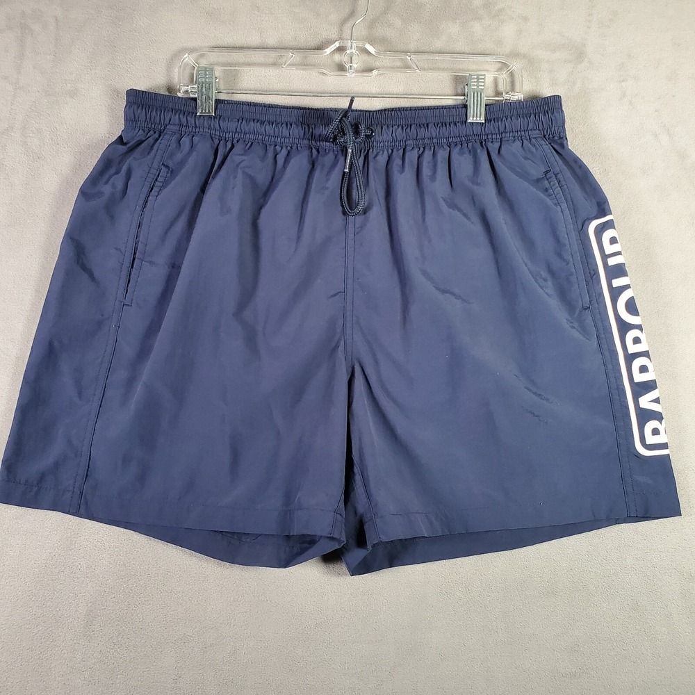 Barbour International Swim Trunk Shorts Mens XXL Navy Blue Logo Lined Beach Pool